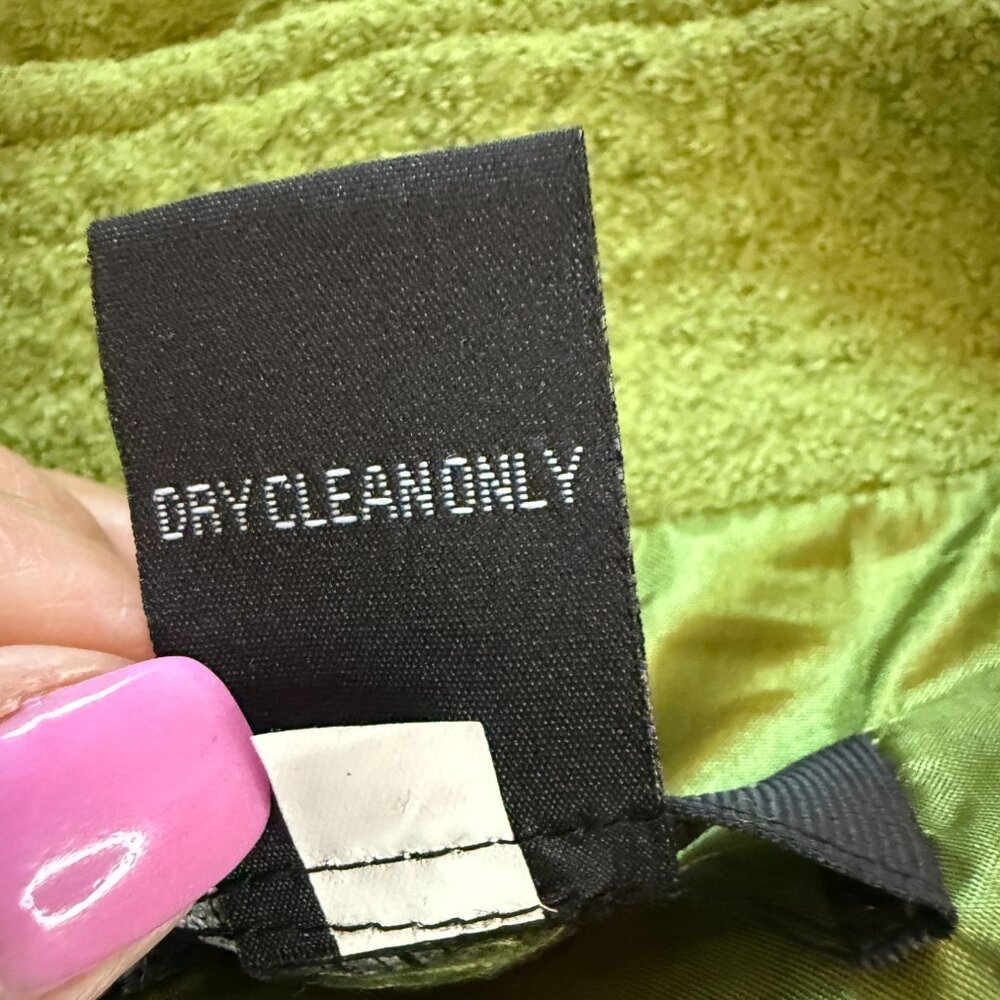 Focus 2000 Womens Green Wool Blend Button-Up Jacket 3X Office Academia Preppy - Picture 4 of 11